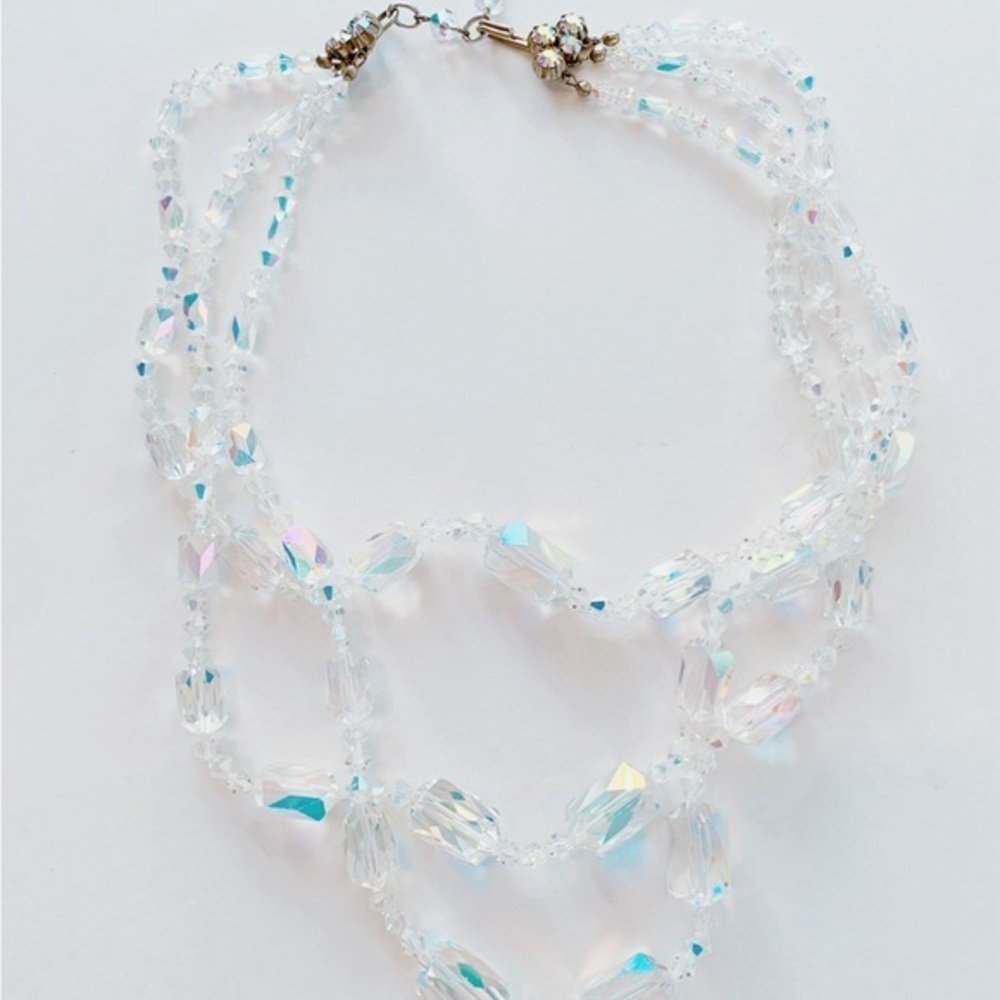 Beautiful Mid-Century Austrian Crystal Beaded Necklace